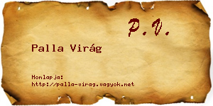Palla Virág névjegykártya